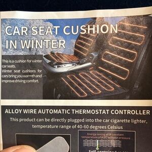 2pcs Car Seat Cushion In Winter with upgraded switch